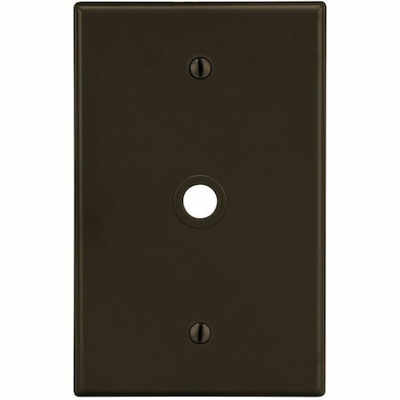 Hubbell Wiring Device-Kellems Wallplate, 1-Gang, .406" Opening, Box Mount, Brown P11