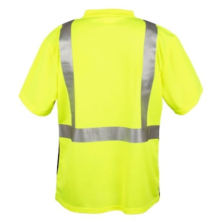 Cor-Brite T Shirt, w/2 in Reflective Tape, Lime Mesh V451-L