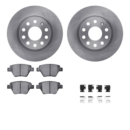 Dynamic Friction Co DFC Brake Rotor with 5000 Brake Pads and Hardware Kit 6512-74352