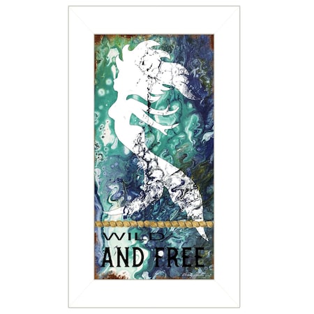 Homeroots Wild and Free 1 White Framed Print Wall Art 404792