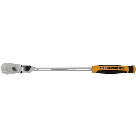Gearwrench 3/8" Drive 90-Tooth Dual Material Locking Flex Head Teardrop Ratchet 13" 81267T