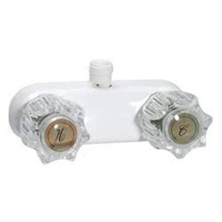Backseat Two Handle 4 in. Shower Valve, White - Brass BA358270