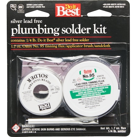 Do It Best Silver Lead-Free 1/4 Lb. No. 95 Solder Kit 53094