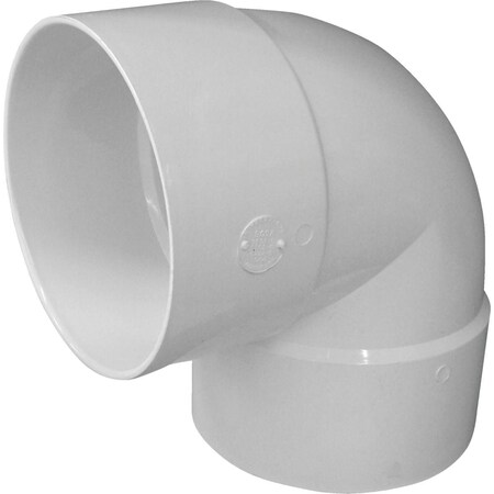 Ipex 6'' SDR 35 90 Deg. PVC Sewer and Drain Short Turn Elbow, 1/4 Bend 414156BC