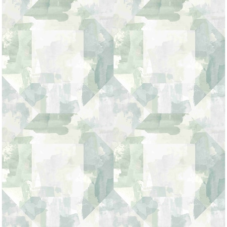A-Street Prints Perrin Sea Green Gem Geometric Wallpaper 4121-26947