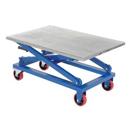 Vestil ScissorCart, 4813/16in, 251/2in, SS, 1,000lb CART-1000-M