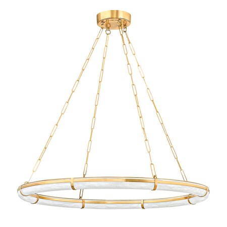 Hudson Valley Lighting Sennett 1 Light Chandelier 42 In. Aged Brass 5142-AGB