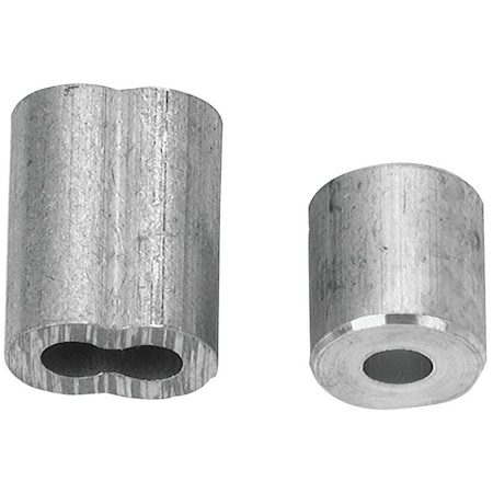 Campbell Chain & Fittings B7675454 Cable Ferrule and Stop Set, 1/4 in Dia Cable, Aluminum B7675354/B7675454