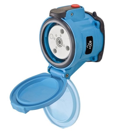 Meltric DSN30 RECEPTACLE POLY BLUE SIZE 2 TYPE 4X IP 69 3P+G 30 A 600 VAC 60 Hz NO AUX PADLOCK PAWL 63-34143-843-NC
