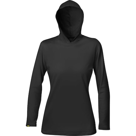 Ironwear Elastex Women's Lightweight Long Sleeve Performance Hoodie, Black, Small 7110-B-SM