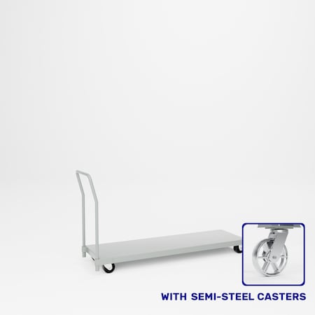 Pucel Dolly Platform Truck, 18 in W x 60 in L x 36 in H, Gray 18-PTD-60S