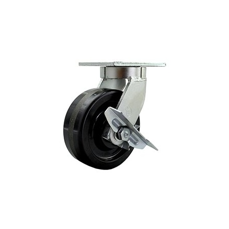 Service Caster 8 Inch Extra Heavy Duty Phenolic Wheel Swivel Caster with Brake SCC-KP92S830-PHR-SLB