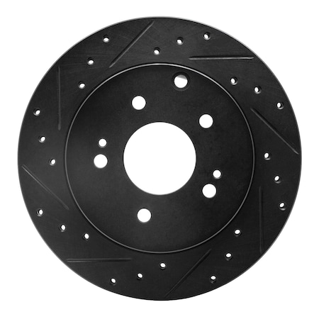 Dynamic Friction Co DFC Brake Rotor - Drilled and Slotted - Black 633-72040L