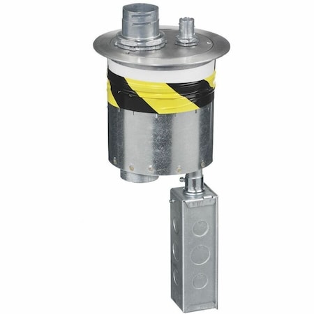 Hubbell Wiring Device-Kellems Furniture Feed 6" Series, Through Floor Fitting with Brushed Aluminum Cover S1R6PTFFALU