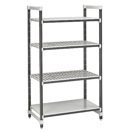 Cambro Shelving Unit, 36 in L, Speckled Gray EXU183664VS4480
