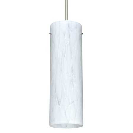 Besa Lighting Besa Stilo 9 Pendant, Carrera, Satin Nickel Finish, 1x 40W MAX E26 Base 1JT-493019-SN