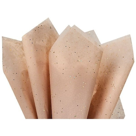 Nashville Wraps Gold Dust Glitter Kraft Tissue Paper, 20x30, 200PK GS1013