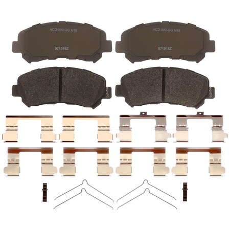 Acdelco PAD KIT FRT DISC BRK, Disc Brake Pad Set, 14D1338CHF1