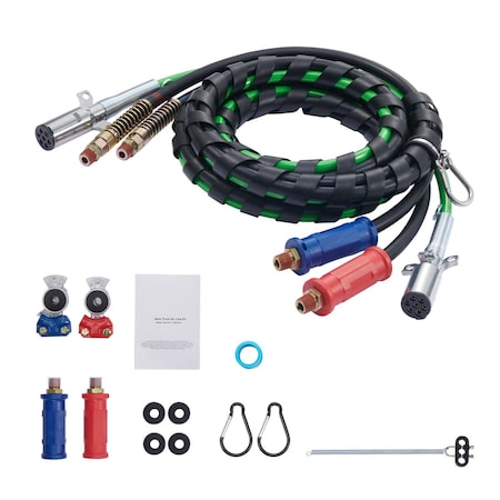 Vevor 15FT 3-in-1 Semi Truck Air Lines Kit with 2PCS Glad Hands and Handles BSC507-3