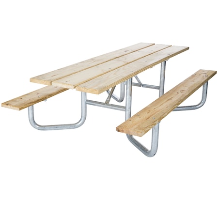 Jamestown Advanced Products 8' Universal Access Picnic Table, Galvanized Frame, Expanded Metal CUNIV-8R-EXP-1 5/8-GALV---GAL