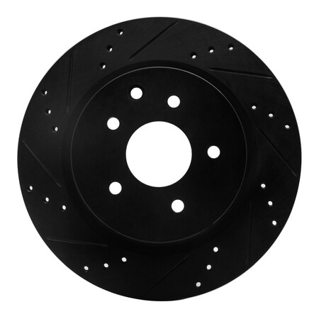 Dynamic Friction Co DFC Brake Rotor - Drilled and Slotted - Black 633-67055L
