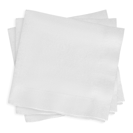 Smarty Had A Party Durable White Paper Beverage/Cocktail Napkins, 600PK 87000-WH-CASE