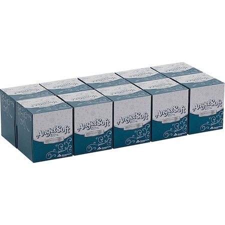 Georgia-Pacific Angel Soft Ultra Professional Series 2 Ply Facial Tissue, 96 Sheets, 10 PK 4636014