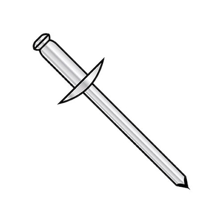 Zoro Select 3/16-1.1-1.2 Alum Riv-Alum Mand Lrg None, 1000Pk ADA620L