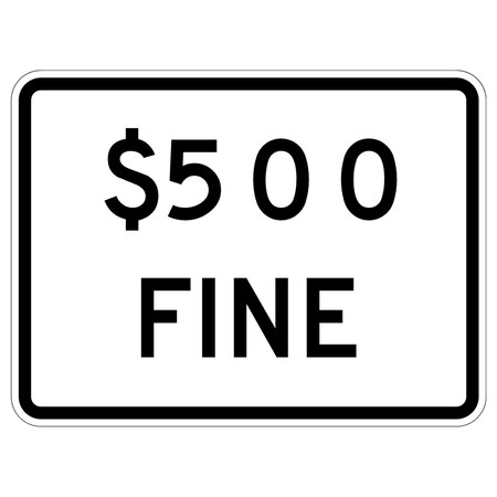 Sign Solutions Usa Traffic Sign, 48 in Width, Aluminum Sign, Horizontal Rectangle DUS12HWT4836R2-6bP50