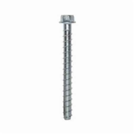 Simpson Strong-Tie Heavy Duty Screw Anchor, 1/2 in dia, 5 in OAL, Hex Washer Head Drive, Carbon Steel THD50500H