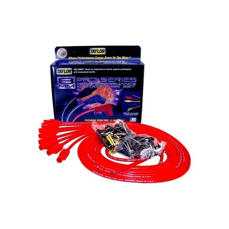 Perfectpitch 8 mm Spiro-Pro Universal 8 Cylinder 180 deg Boot - Red PE3638643