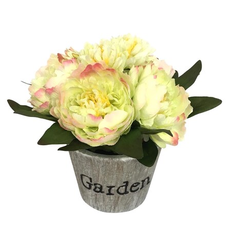 Vaser Designs 4.72 x 4.33 in. Peony In Paper Pulp Pot VA3554686