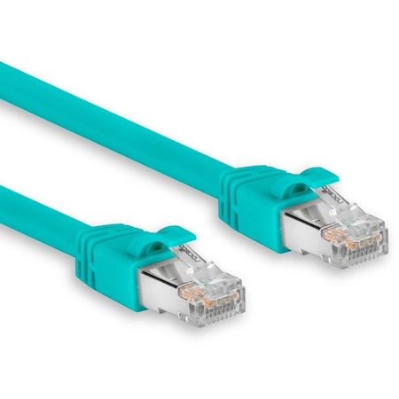 Rocstor 10FT CAT6A ETHERNET CABLE- SNAGLESS-AQUA Y10C604-AQ
