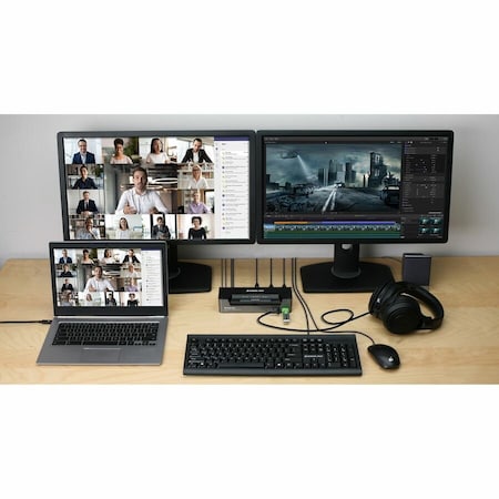 Iogear 3-Port 4K USB-C/DP KVMP TAA Compliant GCS1953