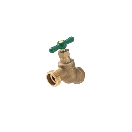 Proline Series Brass 1/2-in FIP x 3/4-in MHT No Kink Heavy-Duty Hose Bibb - Lead-Free 102-413NL