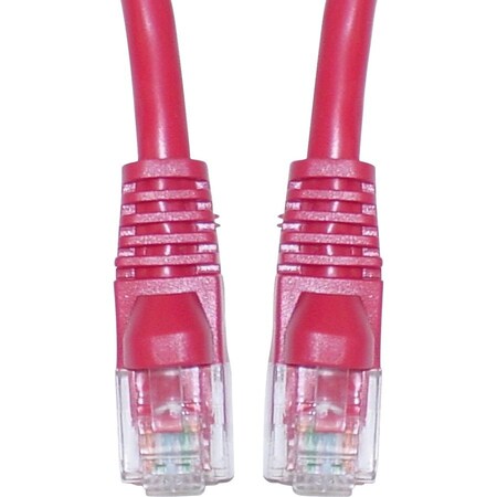 Cable Wholesale Cat6 Red Copper Ethernet Patch Cable, Snagless/Molded Boot, POE Compliant, 75 foot 10X8-07175