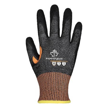 Superior Glove Knit Gloves, Crinkle Latex, Fingertips, 4 Abrasion Level, 1 PR STXLXRT-12