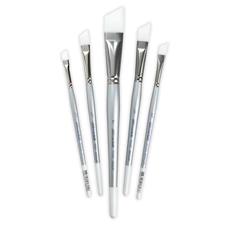 Silver Brush Silverwhite Angle Brushes, 5-Piece Set SW-1587