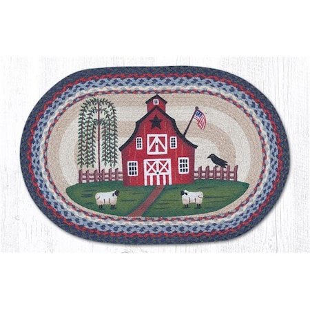 H2H Barn Scene Oval Patch Rug H22548664