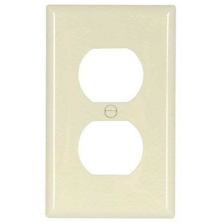 Eaton Wiring Devices Receptacle Wallplate, 412 in L, 234 in W, 1 Gang, Nylon, Light Almond, HighGloss 5132LA