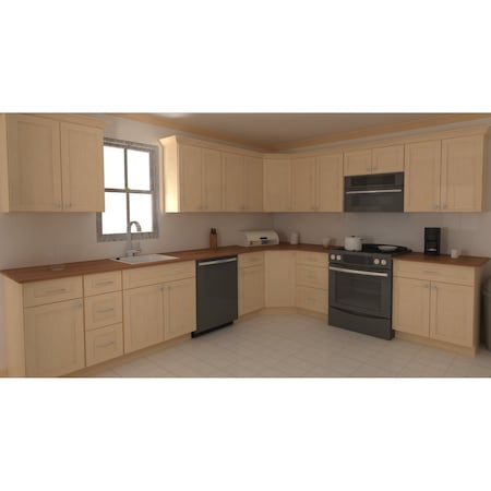 Rigel Cabinetry Kitchen Sink Base Cabinet, 30 in W, 2-Door, Gray, Solid Wood RTA - 806186