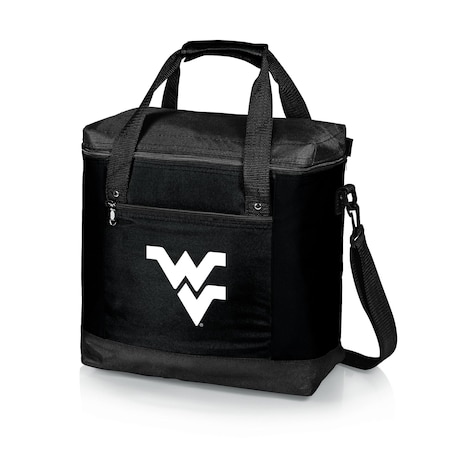 Picnic Time Family Of Brands NCAA West Virginia Mountaineers Montero Tote Cooler Bag - Soft Cooler Bag - Picnic Tote, Black 604-00-179-834-0
