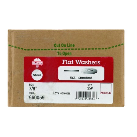 Hillman 25# Uss Flatwash 7/8In 660059