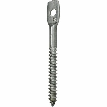 Dottie Flat Hangar Screw, 1/4 in Thread to 3 in, Carbon Steel, Zinc Plated Finish, 100 PK 631