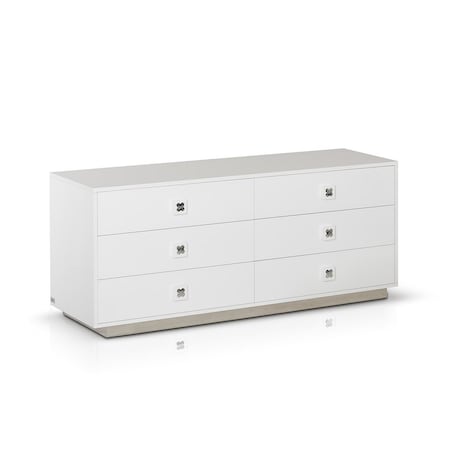Homeroots 26" White Gloss MDF Dresser Table 284151