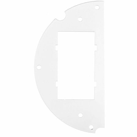 Hubbell Wiring Device-Kellems Recessed 6" Series, Sub Plate, 50% Left Side, (2) 1.5-Unit iSTATION Opening S1R6SPF