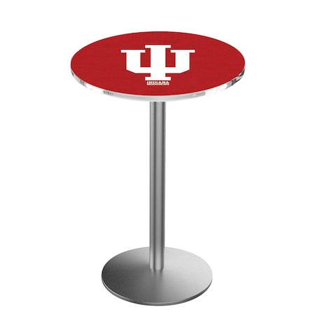 Holland Bar Stool Co 42" Stainless Steel Indiana Pub Table, 36" dia. Top L214S4236IndnaU