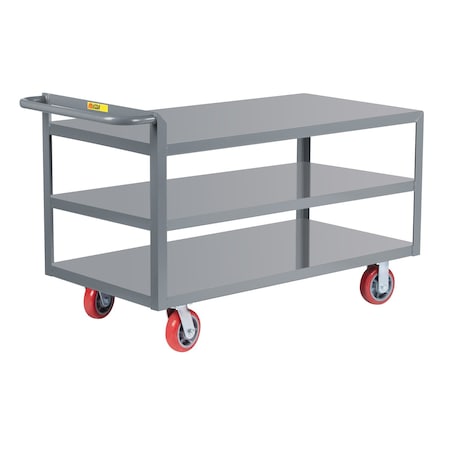 Little Giant 3-Shelf Merchandise Collector, 24 in x 36 in, 3600 lbs., 3 Lipped Shelves, 6 in Polyurethane G3-2436-6PY