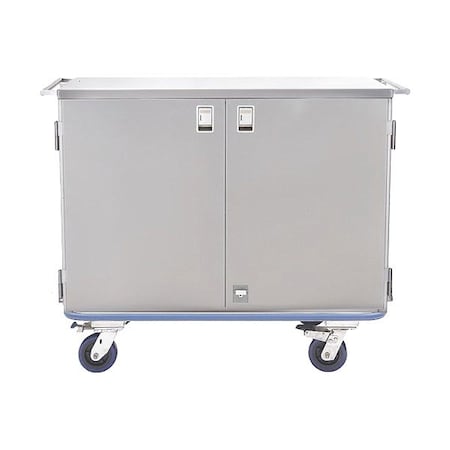 Blickman Sealed Case Cart, Silver, 42 in H, 53 in W OTR1
