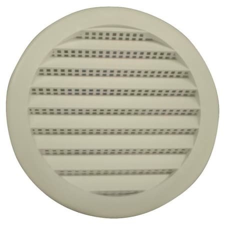 Maurice Franklin Screen Louver 4In Wht Rnd Pls PLW100 4"